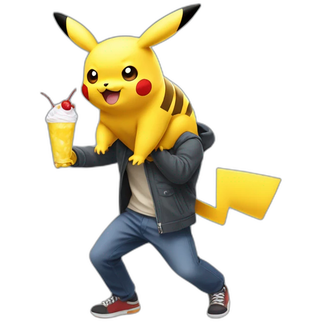 Pikachu qui fait la fête emoji