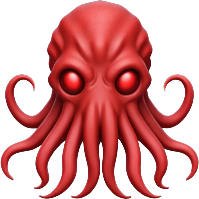 Red The Mind Flayer without face emoji