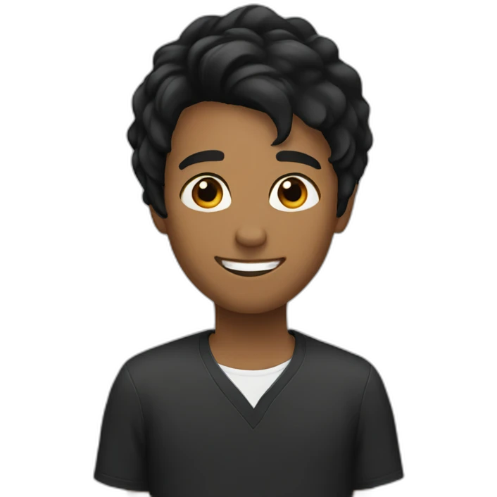 black hair cut emoji