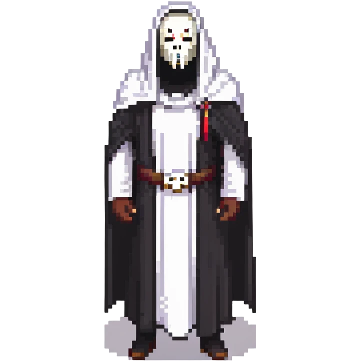 Ghostface, horror movie character with white mask and black robe emoji