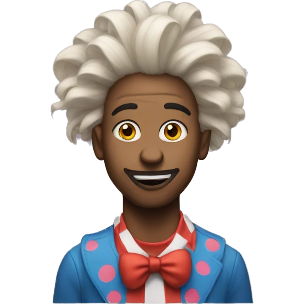 Ma vie wearing clown hair emoji