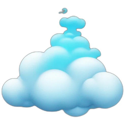 designer farting cloud emoji