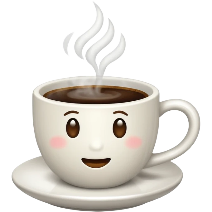 Cup of Coffee white with steam emoji