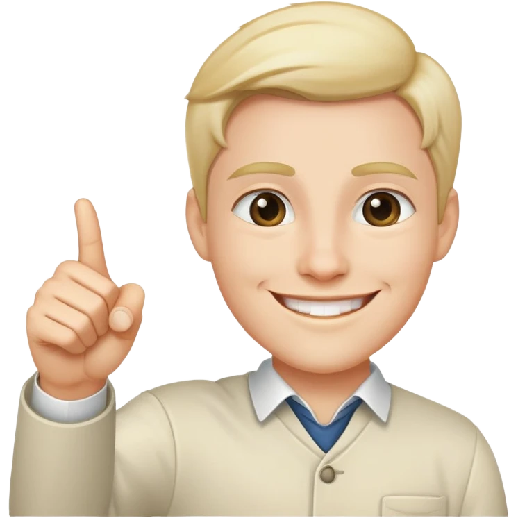 Smile with honor finger  emoji