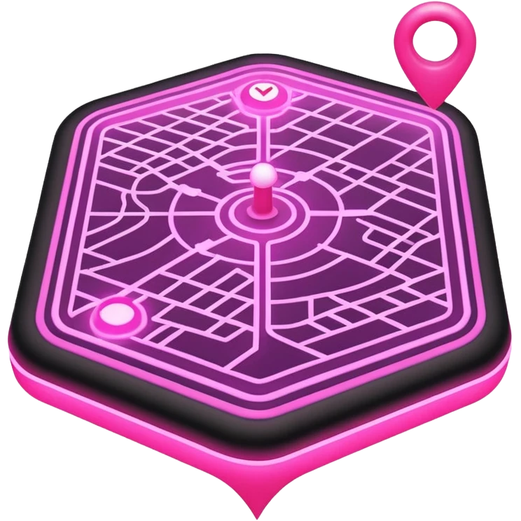 pink gps map lines emoji