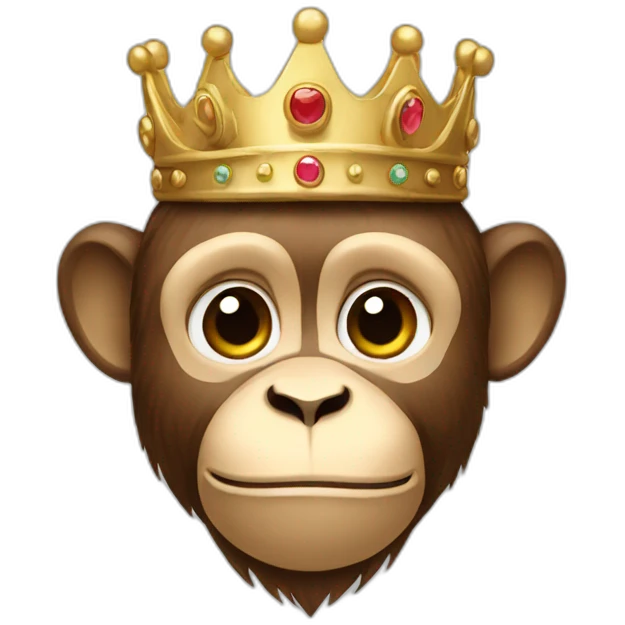 monkey with a crown emoji