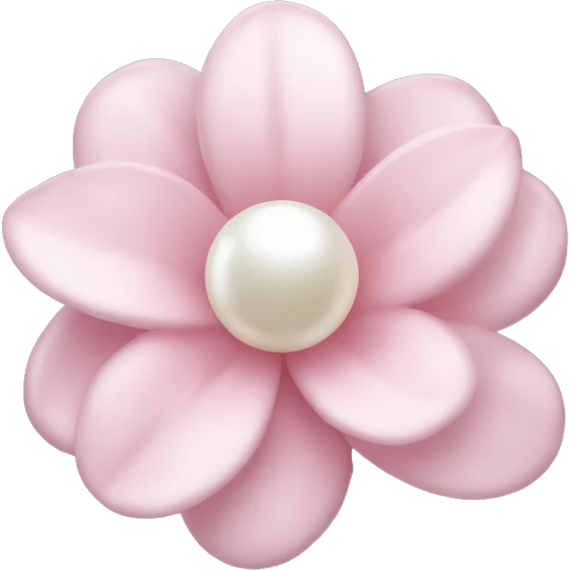 Pearl light pink flower emoji