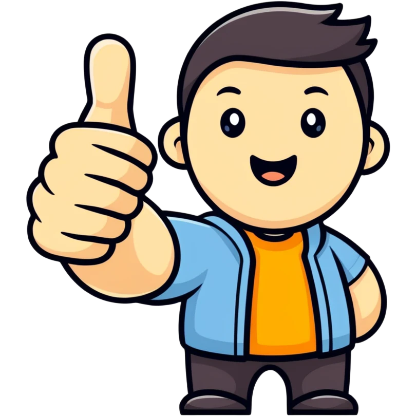 Giving two thumbs up! emoji