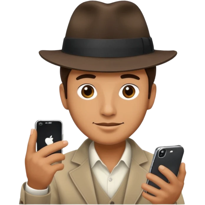 Guy on a fedora and Smartphone  emoji