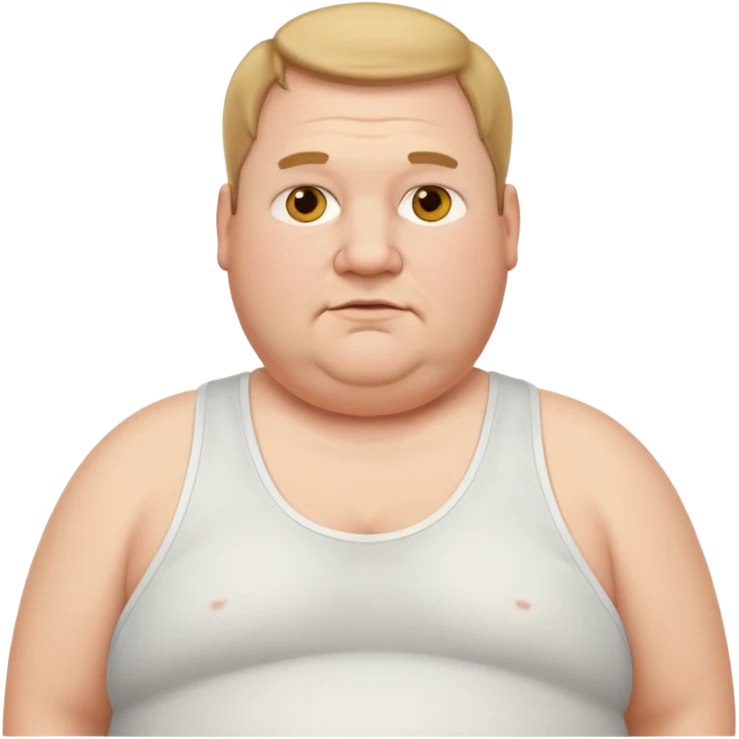 obese middle aged white man in wifebeater emoji