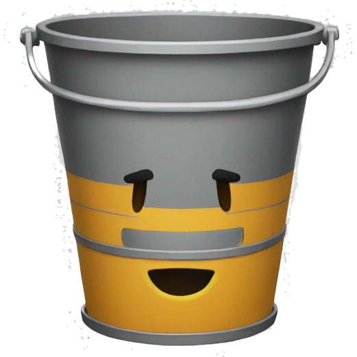 An insanely large bucket emoji