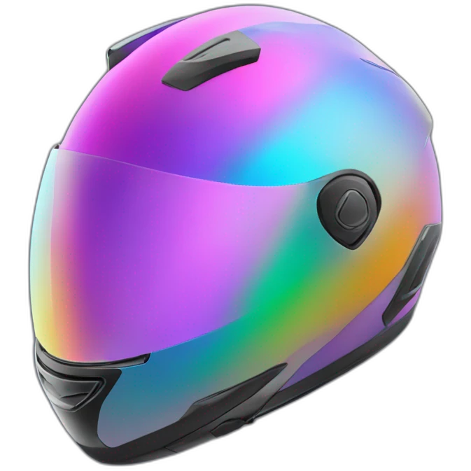 prismatic motorcycle helmet emoji
