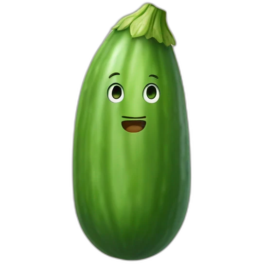 Cucumber wearing a hoodie emoji