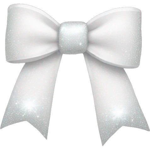 White bow with sparkles emoji