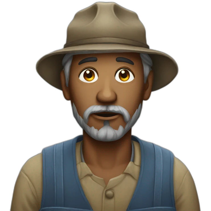 poor homeless farmer  emoji