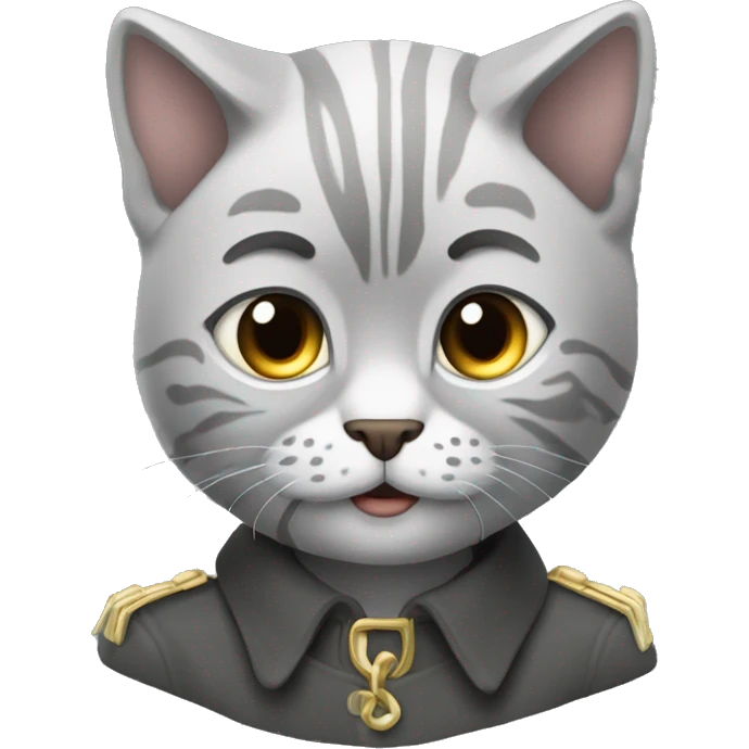 серый вислоухий кот британец  emoji