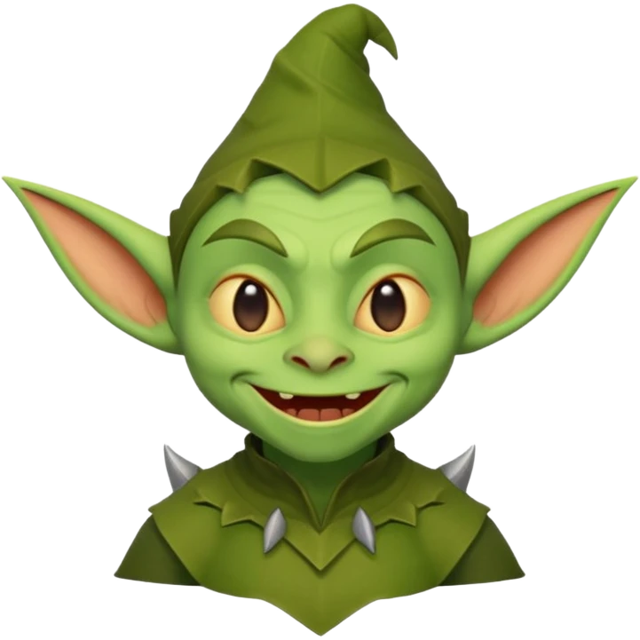 3d cute simple minimalist goblin emoji