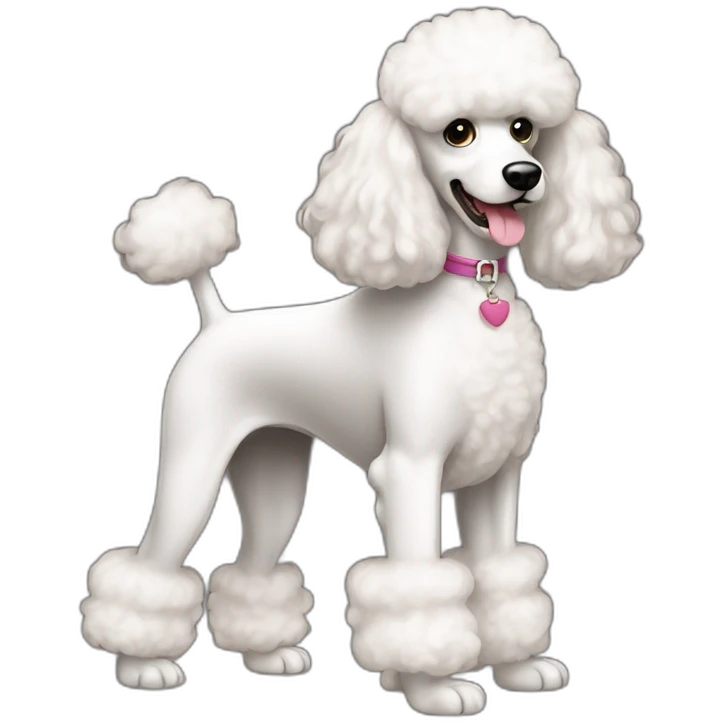 Dog Standart Poodle full body emoji