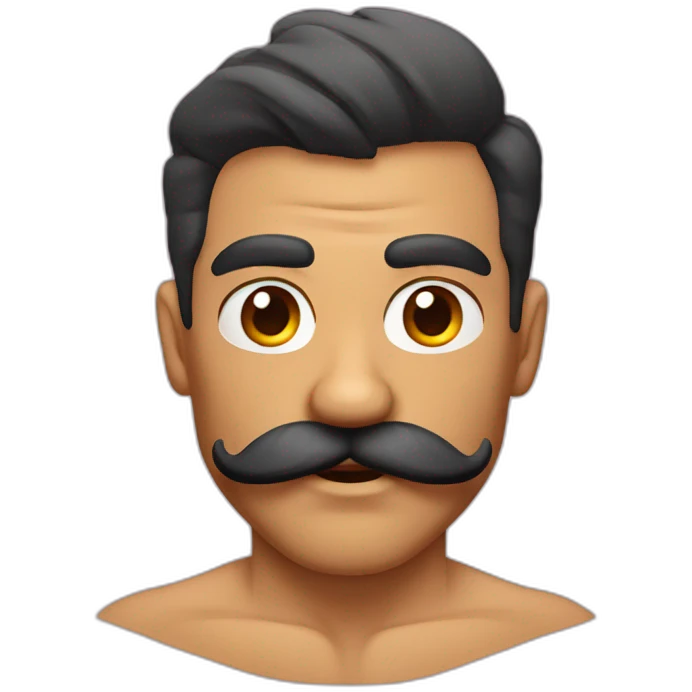 Muscle mustache expressive Cuban man emoji