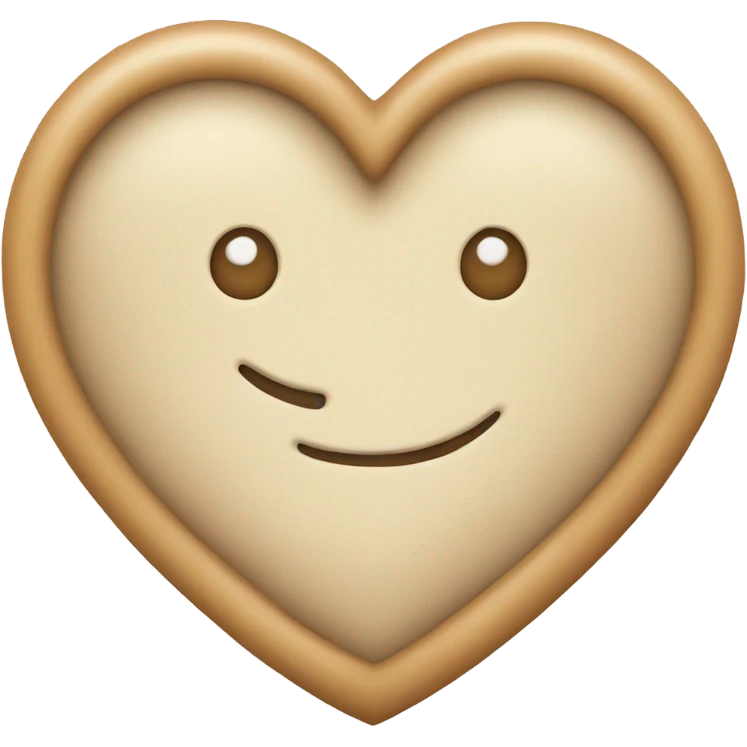 Beige heart  emoji
