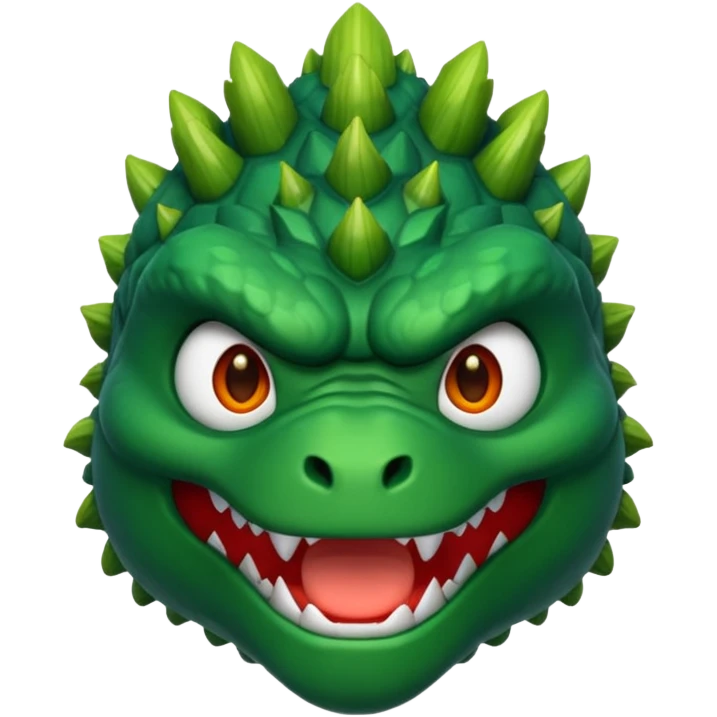 close-up of Godzilla's face, detailed and expressive, emoji style emoji