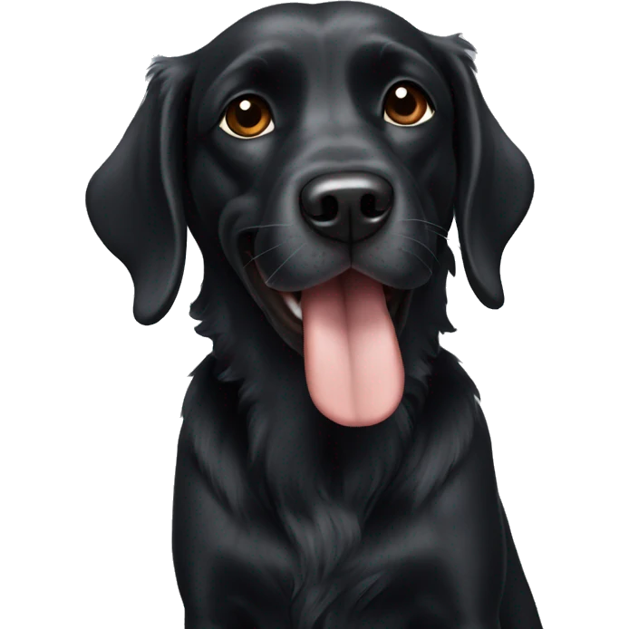 A black dog cocker  emoji