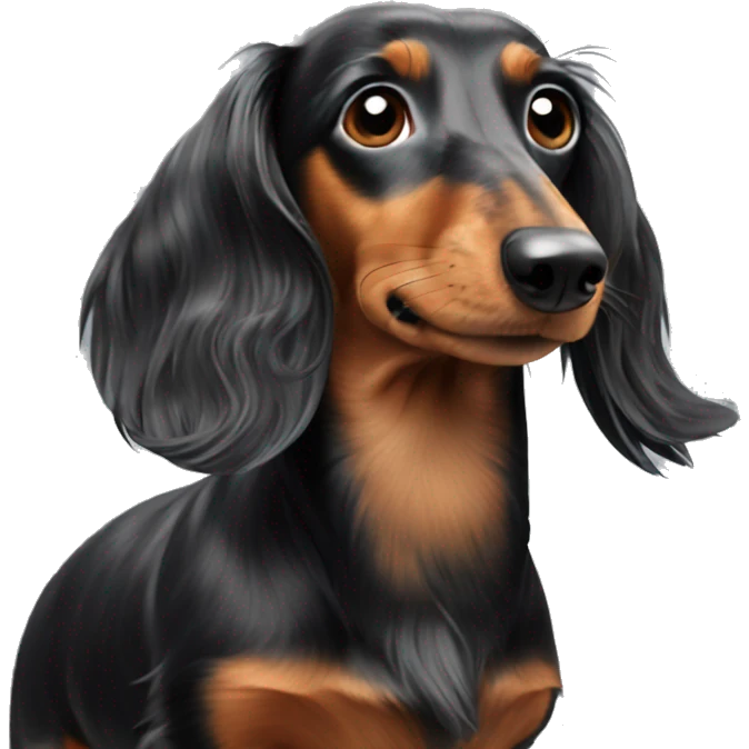 Long hair dapple dachshund  emoji
