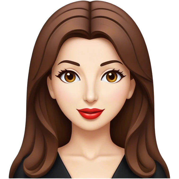 Cinematic Realistic Nancy Ajram Pop Culture Emoji, depicted with a charismatic modern portrayal of the celebrated singer rendered with crisp detail and energetic lighting. emoji