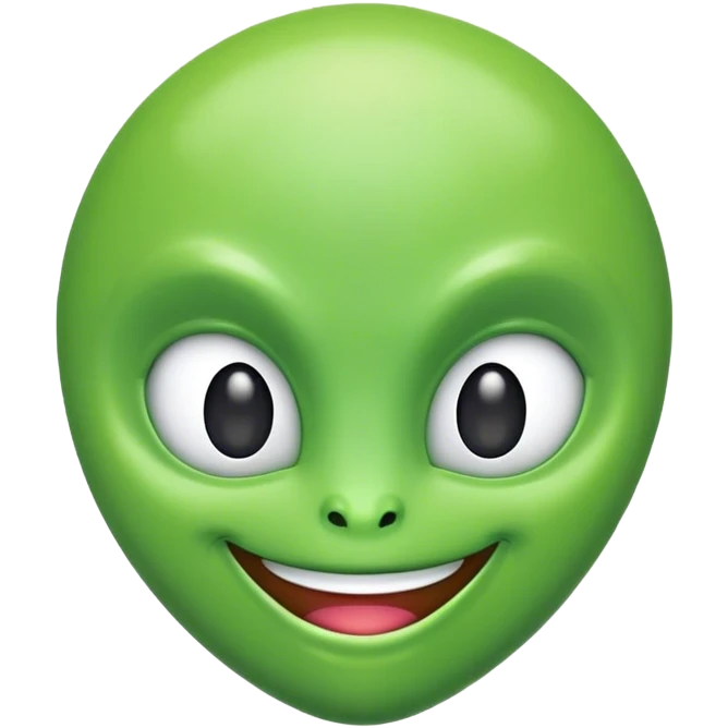 An alien emoji with a green-colored head emoji
