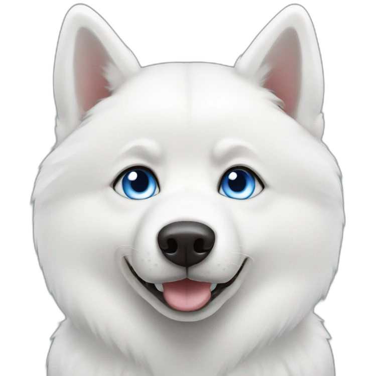 White husky blue eyes emoji