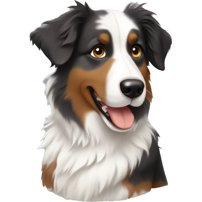 Australian shepherd 3 color wearing sweater emoji