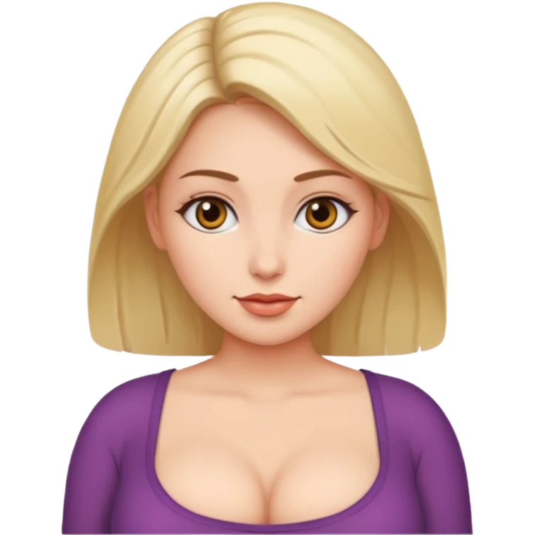 Make a emoji of a big boobs girl emoji