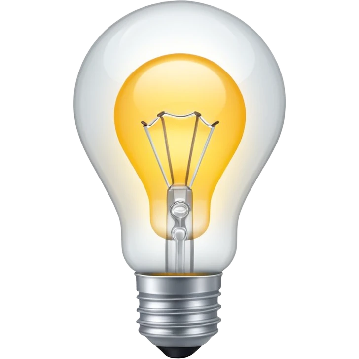 white light bulb no yellow emoji