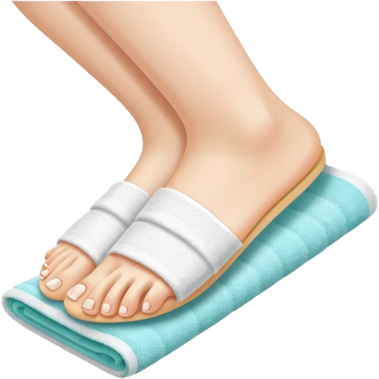 foot with towel wrap, pedicure emoji