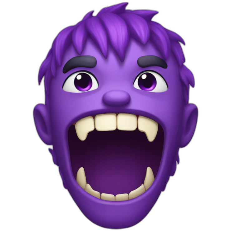 purple people eater emoji