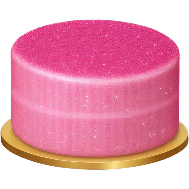 Hot pink rice cake with glitter  emoji
