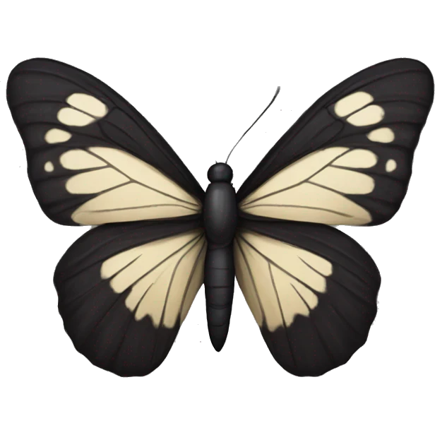 Mariposa negra emoji