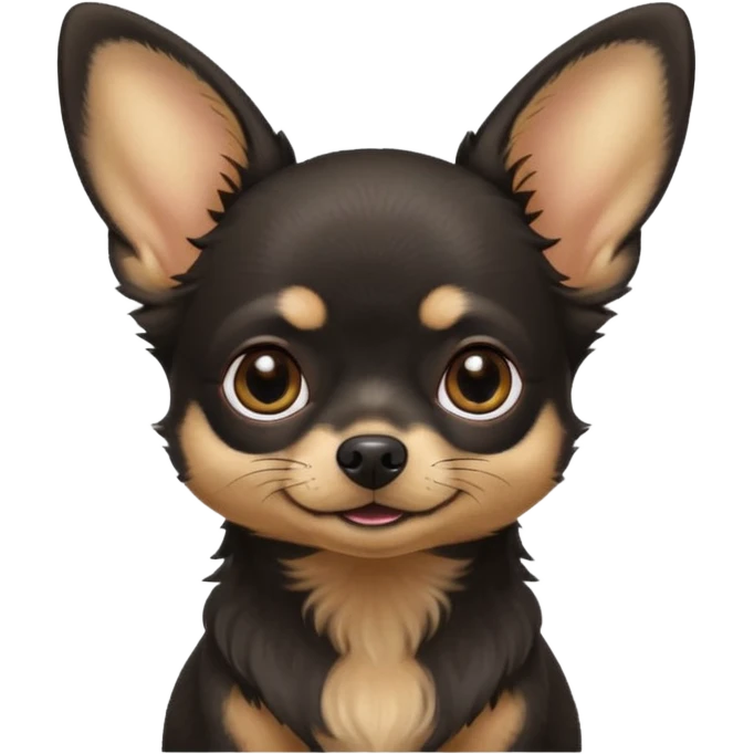 Light black chihuahua emoji