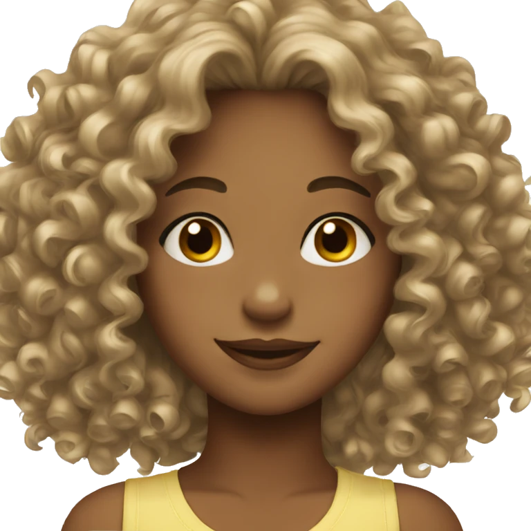 girl curly hair emoji