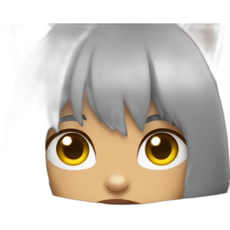 Catgirl hiding emoji