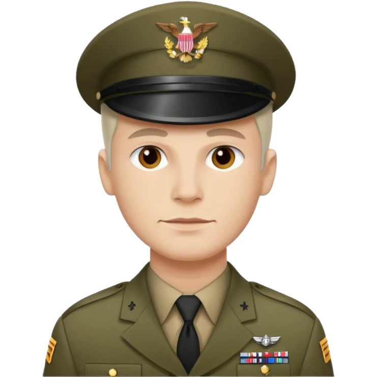 make a dashing US soldier with white, natural and slightly older skin emoji