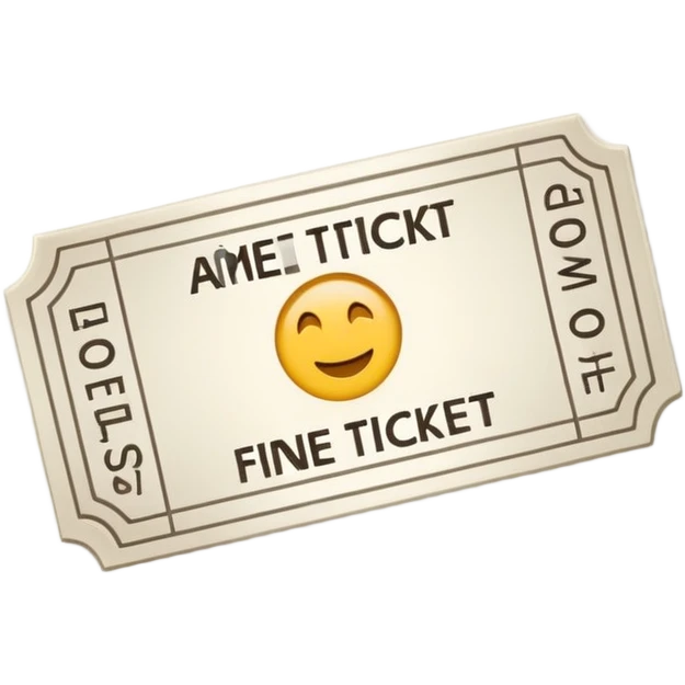Fine ticket emoji