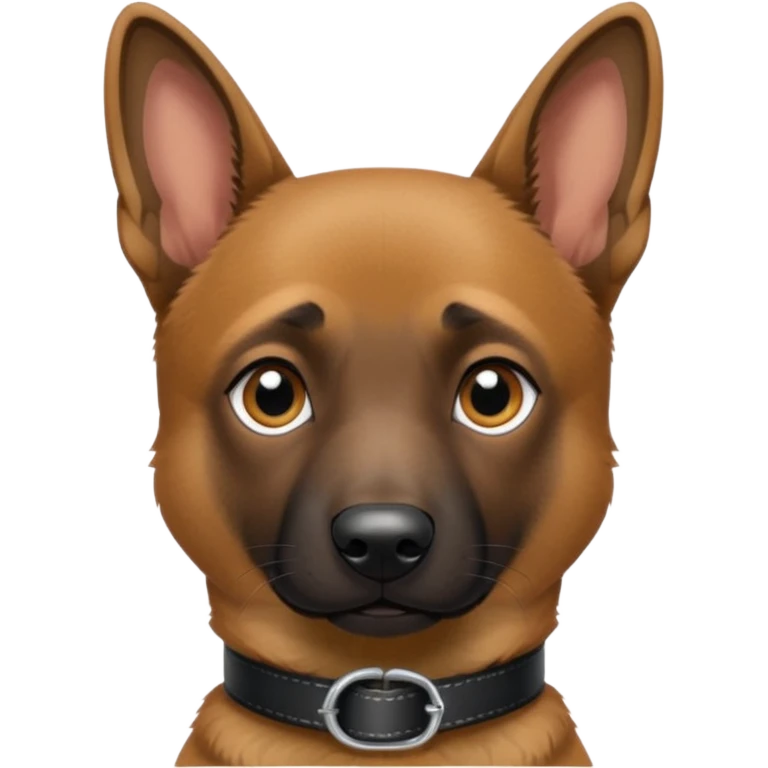 Belgian malinois dog in collar emoji