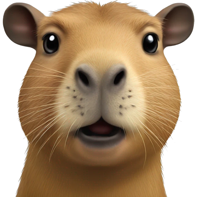 hyper-realistic capybara emoji