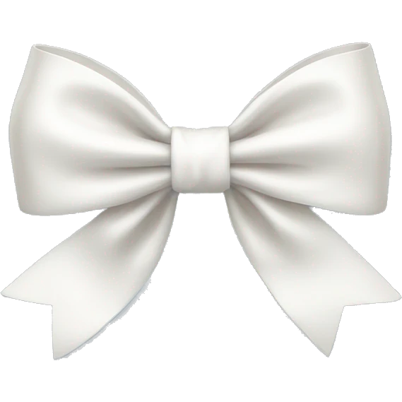 pretty white bow emoji