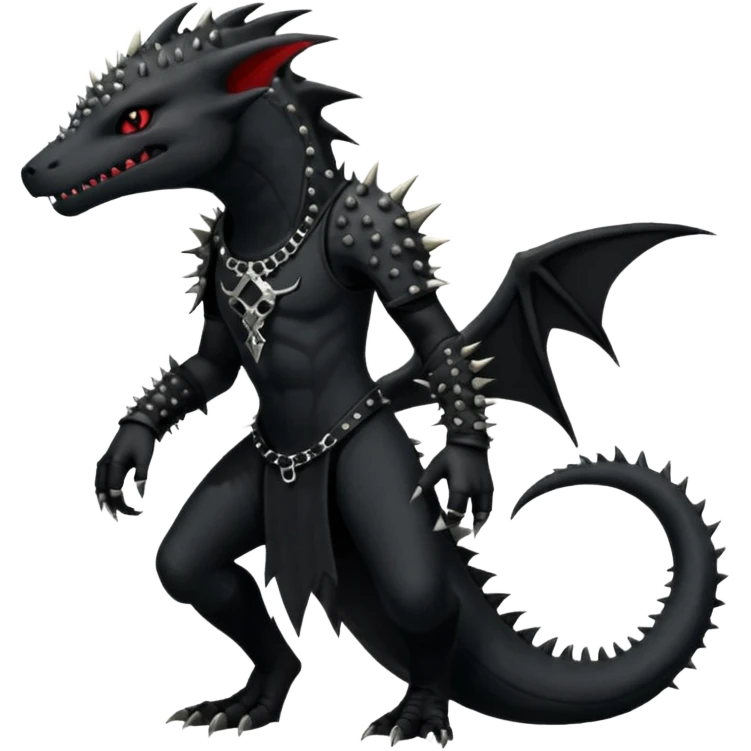 Punk’ish Edgy Badass Dark Gothic Salandit-Aurorus-Amaura-Hybrid-Creature (full body) emoji