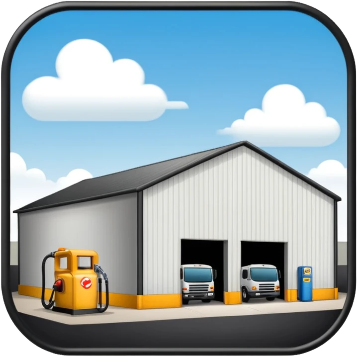 hangar, fuel warehouse emoji