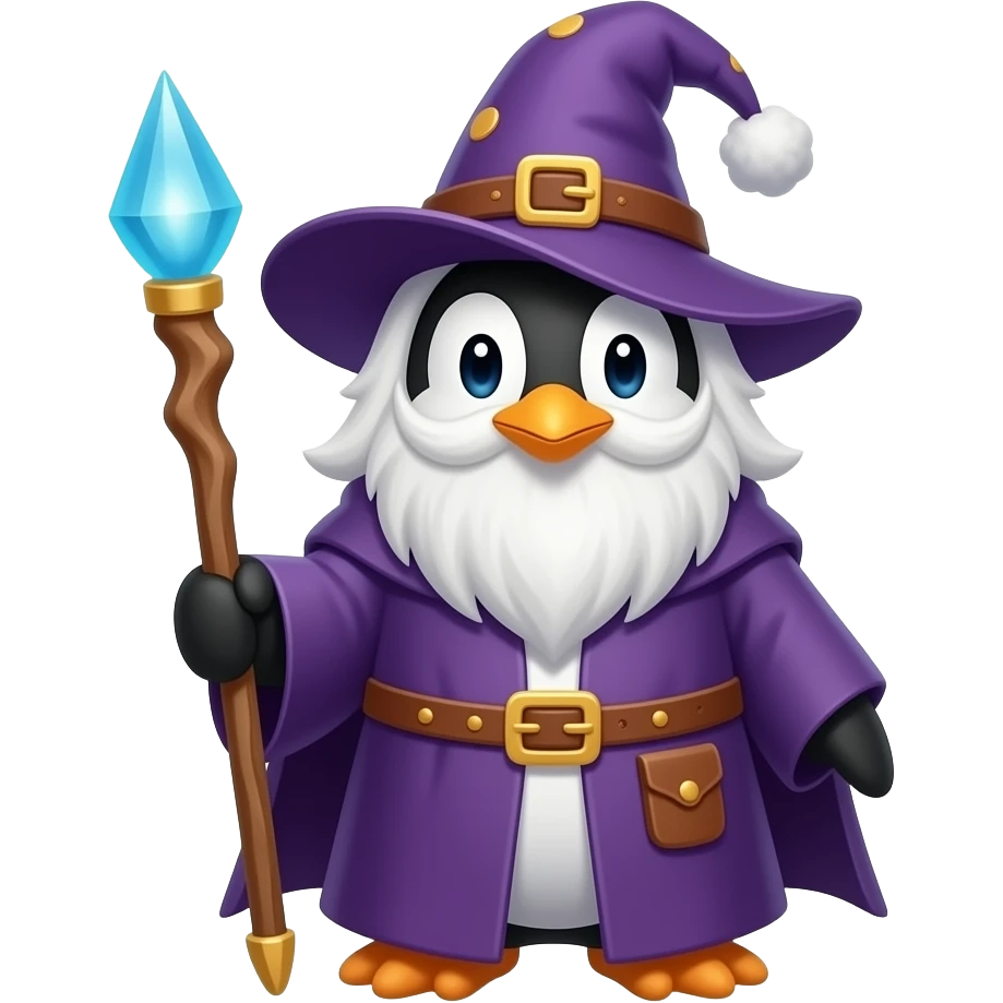 Penguin Wizard emoji