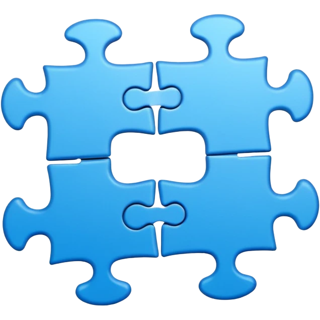 two puzzle pieces slightly separated emoji