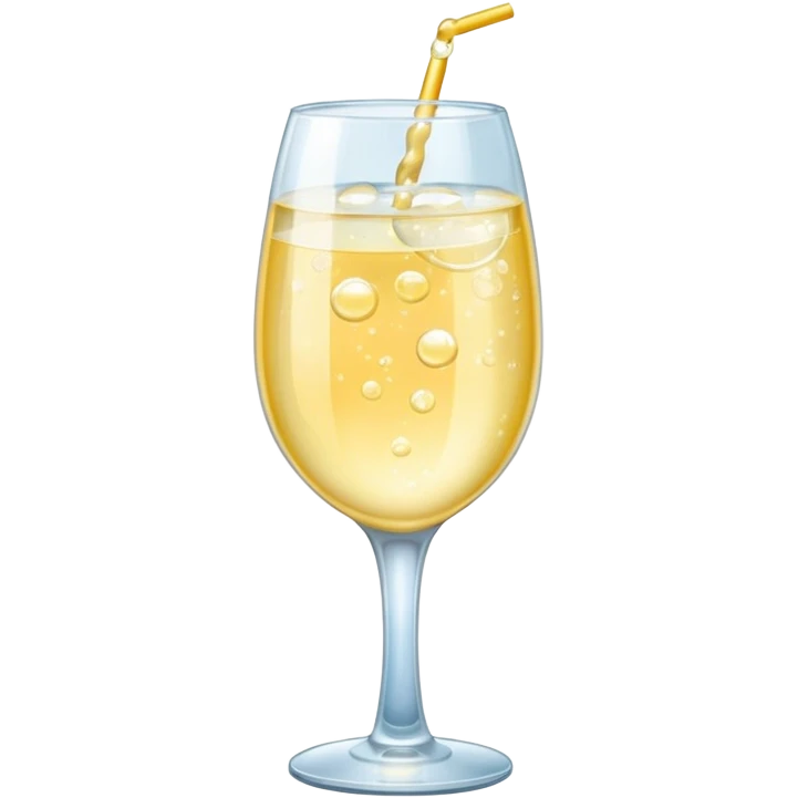 GLASS WITH FIZZ WATER WITHOUT STRAW emoji